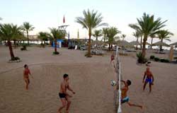 Tourists playing at sharm el sheikh